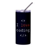 I love coding Insulated Tumbler with Straw product